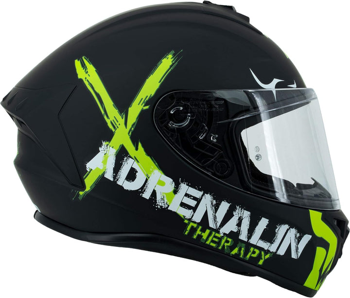 Broken Head Adrenalin Therapy 4X - Sportlicher Integralhelm - Motorrad-Helm - Schwarz-Grün Matt L (5