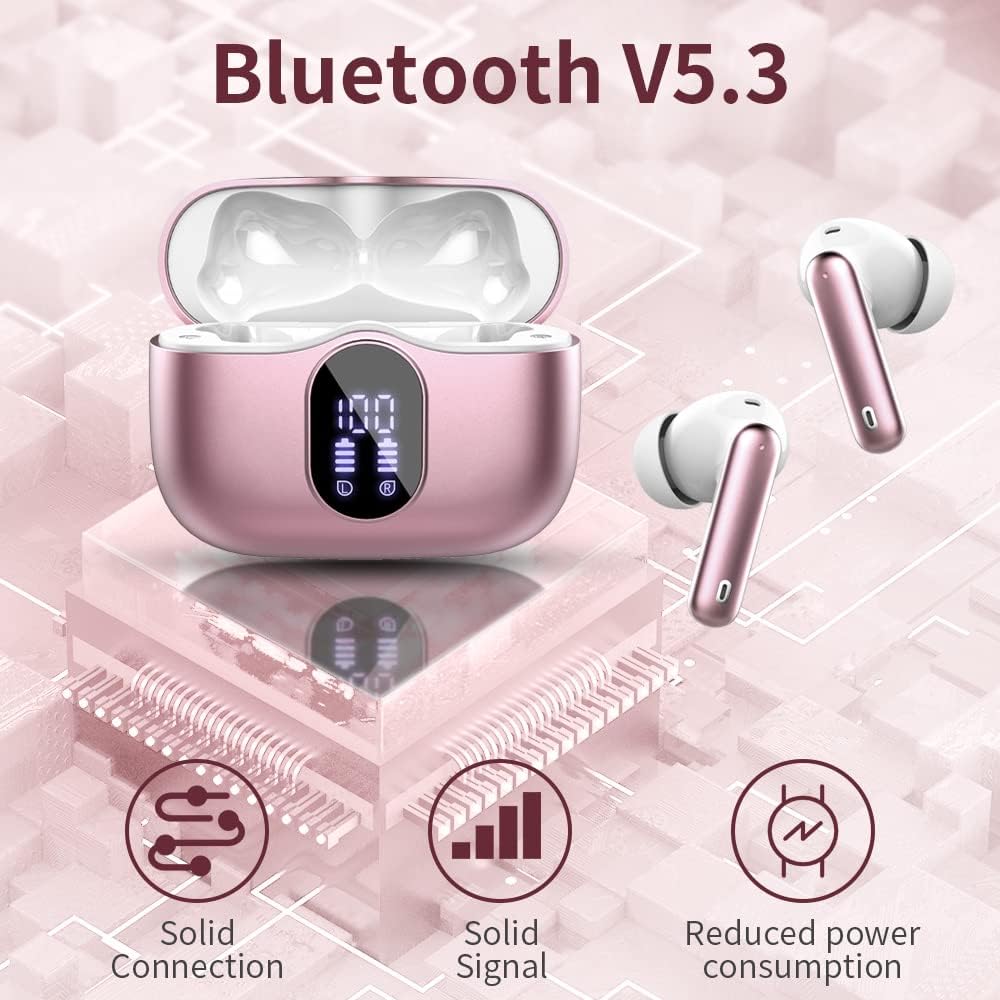 Btootos Bluetooth Kopfhörer, Kopfhörer Kabellos Bluetooth 5.4 Sport In Ear Kopfhörer mit 4 Mikrofon,