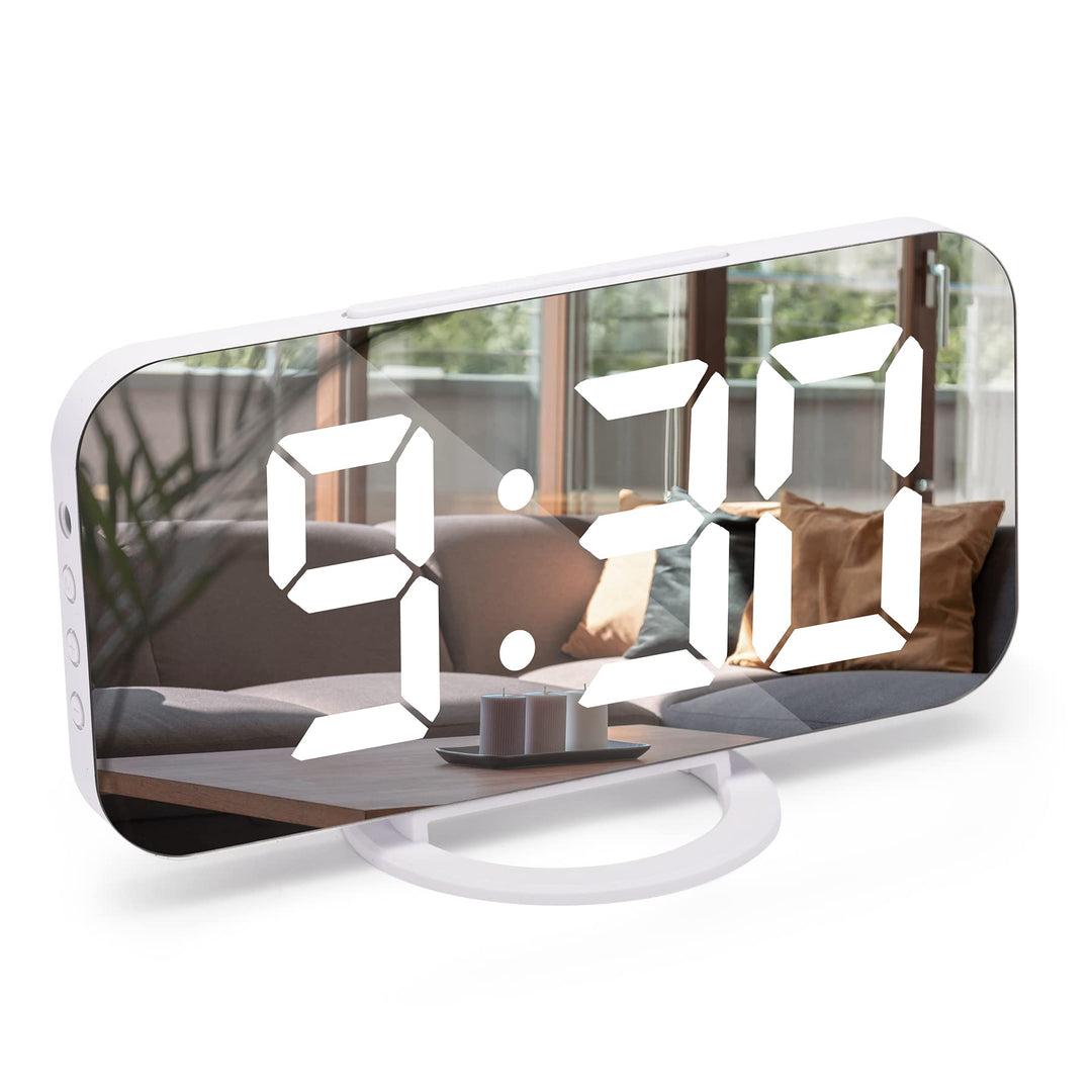 U-picks Wecker Digital, LED Digitale Uhr, 6,5" Digitaler Wecker Tischuhr mit Snooze, Verstellbare He