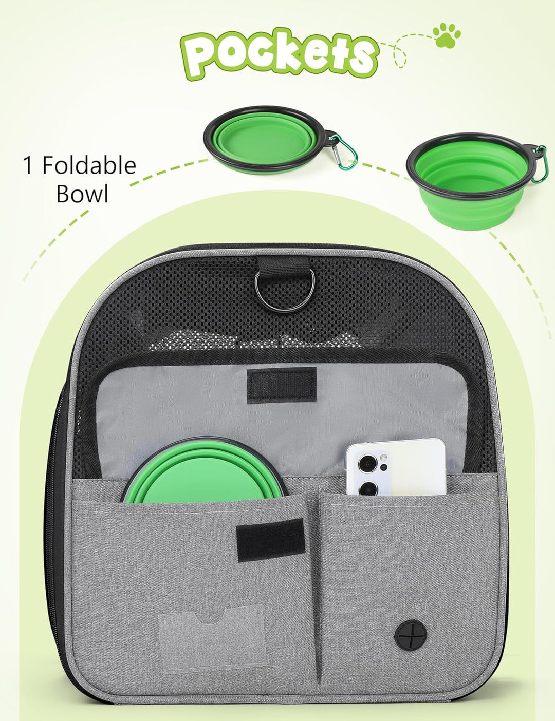 Pecute Transportbox Katze,Katzen Transportboxen mit Haustiernest, Faltbare Katzentasche Transporttas