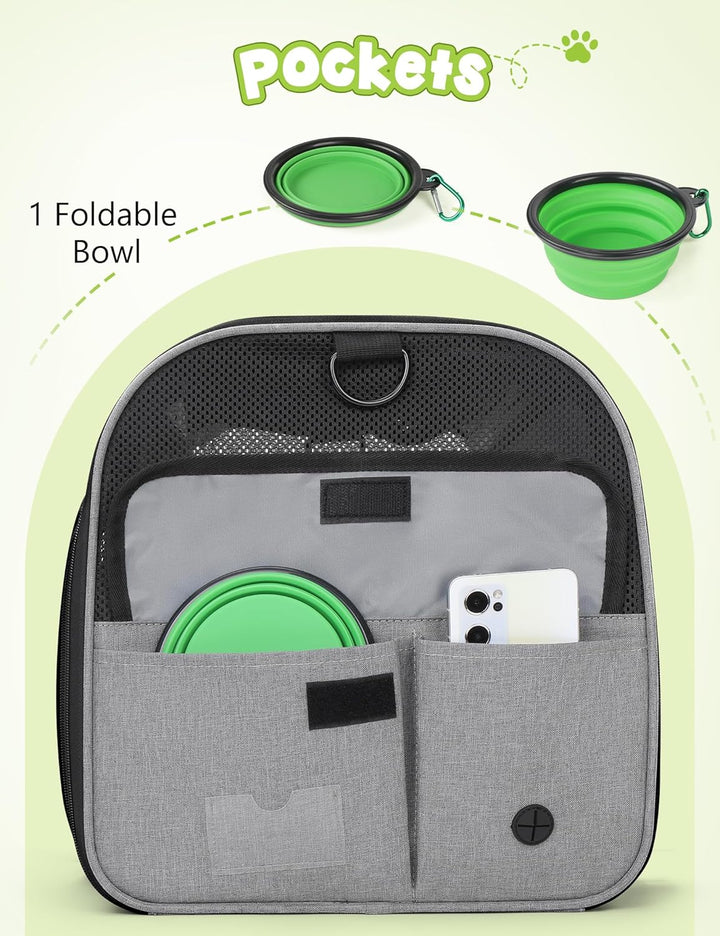 Pecute Transportbox Katze,Katzen Transportboxen mit Haustiernest, Faltbare Katzentasche Transporttas