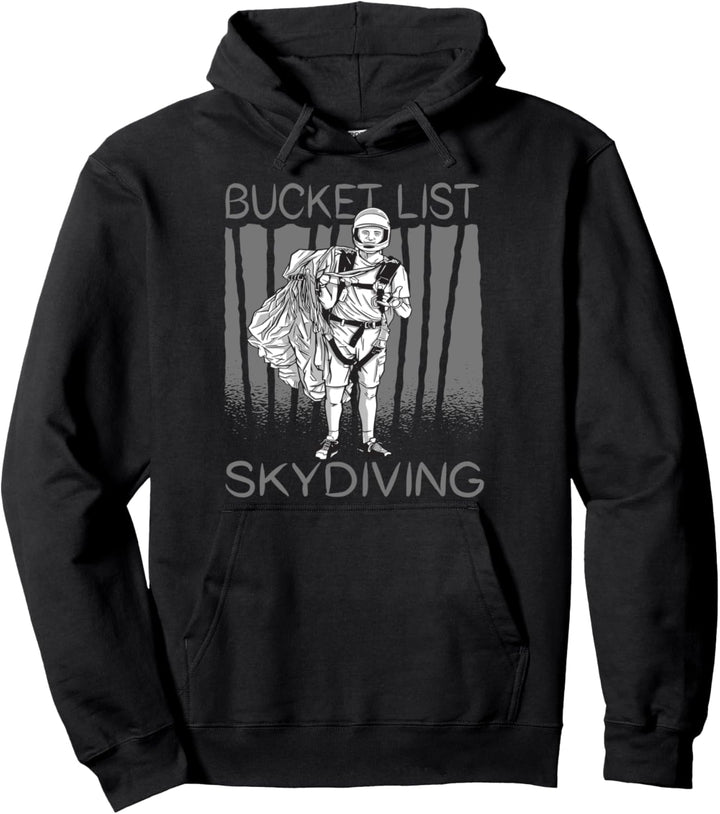 Skydive Skydiver Fallschirmspringer Funny Bucket List Pullover Hoodie