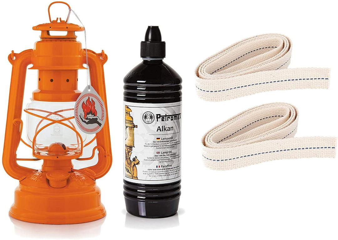 Feuerhand Starter-Set Sturmlaterne Baby Special 276 Set mit 1 Liter Alkan und 2 Ersatz-Dochten (Past