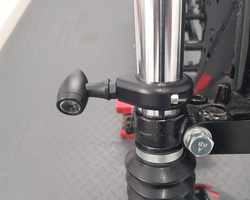 Alchemy Parts Motorrad Blinker Transferanlage Klammergabel - 56/57mm - Schwarz - Hochwertig