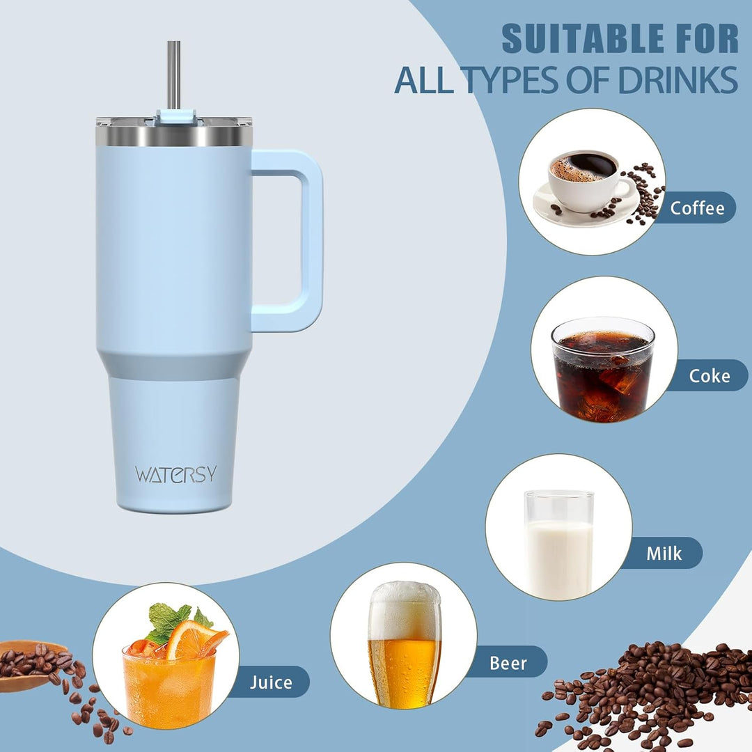 WATERSY 30oz Kaffeebecher to Go Thermobecher Doppelwandiger Edelstahl Vakuum Auslaufsicher Trinkbech