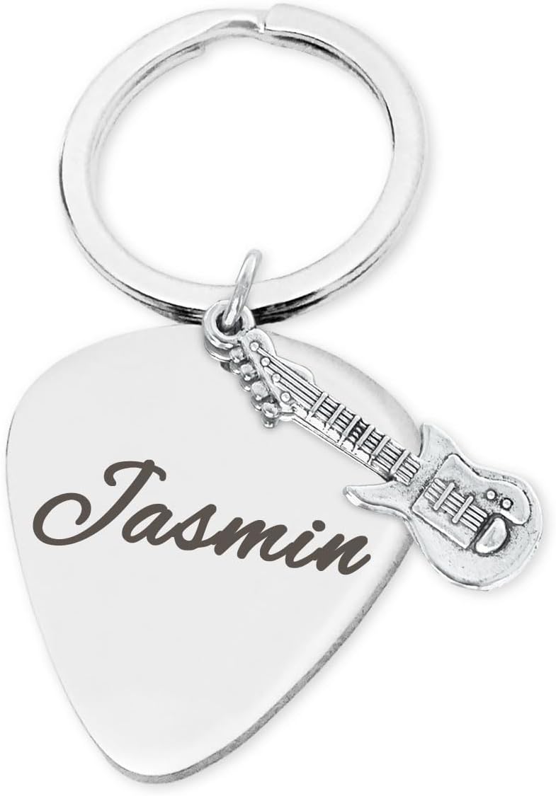 keepdrum Personalisierter Schlüsselanhänger Plektrum "I Pick You" mit Wunsch-Gravur Pick You mit Wun