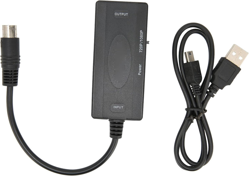 Annadue Konverter für Sega Saturn SS zu HDMI, 720P / 1080P HDMI-Kabeladapter für Saturn SS zu HDTV,