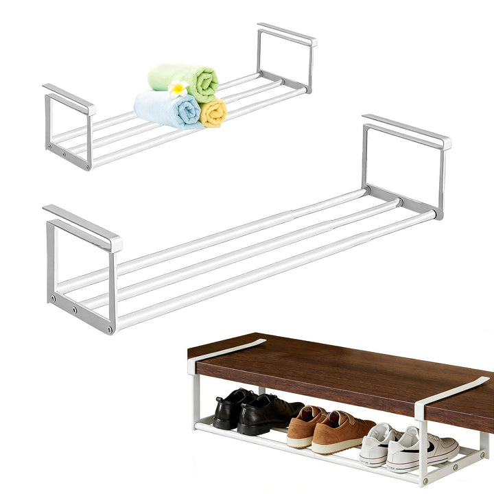 Hängendes Schuhregal Organizer 40–70 cm Ausziehbar – Erweiterbarer Regal Organizer unter dem Schrank