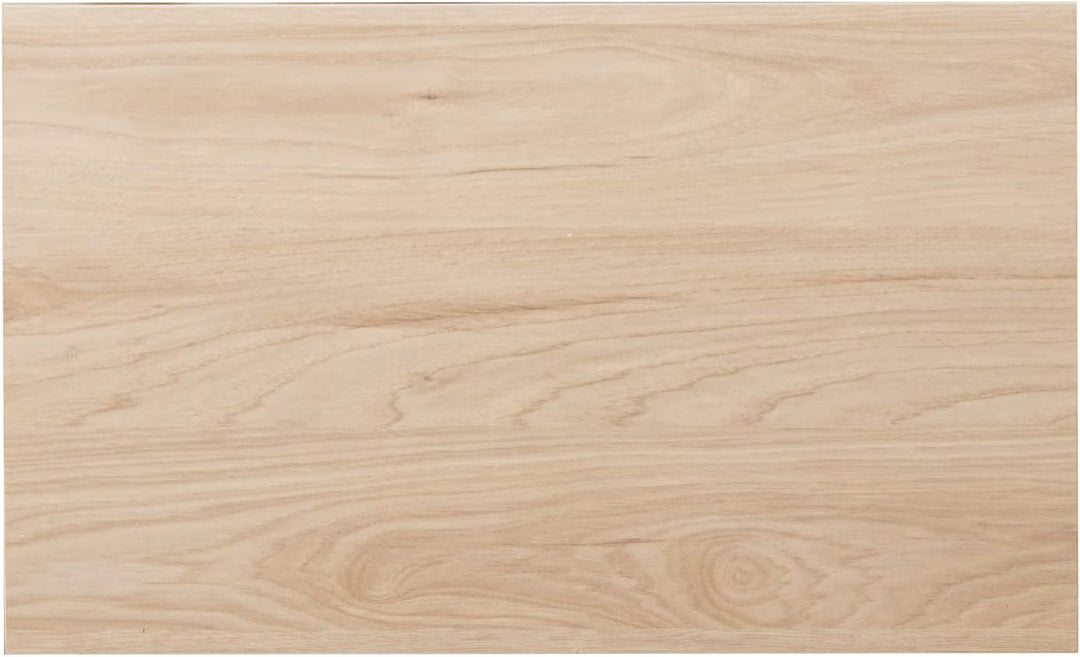DRW Beistelltisch aus Metall und MDF in Natur und Weiss, 50 x 30 x 60 cm, ESTANDAR