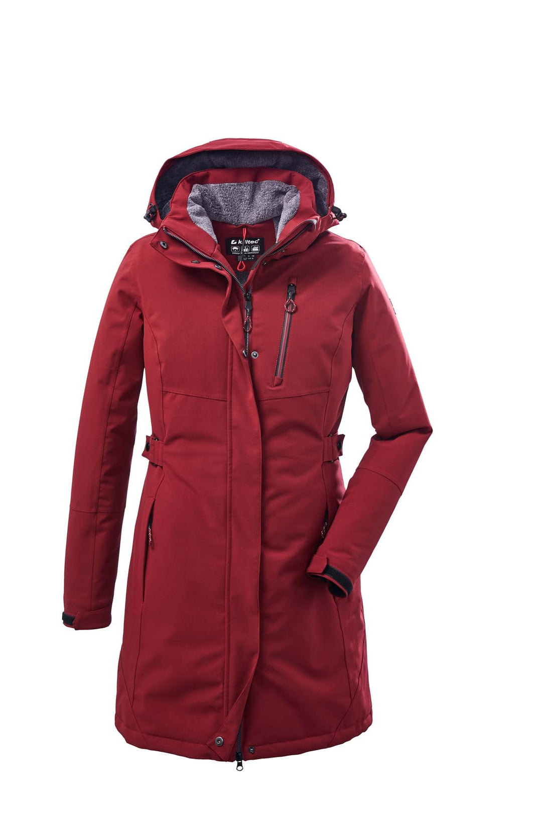 Killtec Damen Kow 165 Wmn Prk Funktionsparka/Parka mit abzippbarer Kapuze 42 weinrot, 42 weinrot