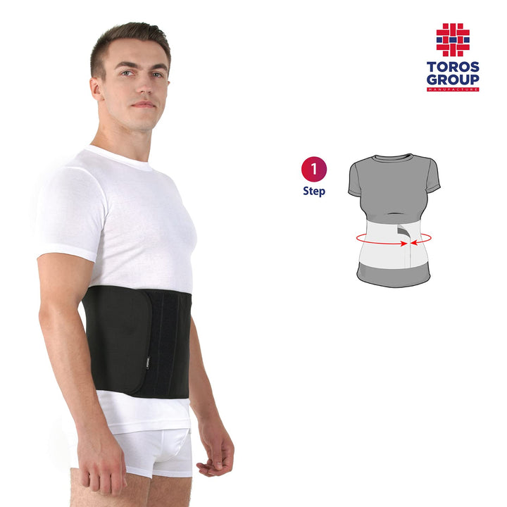 TOROS-GROUP Postpartum Gürtel/Postoperative Binder Bauch Band Baumwolleinsatz Elastische 24 cm XX-La