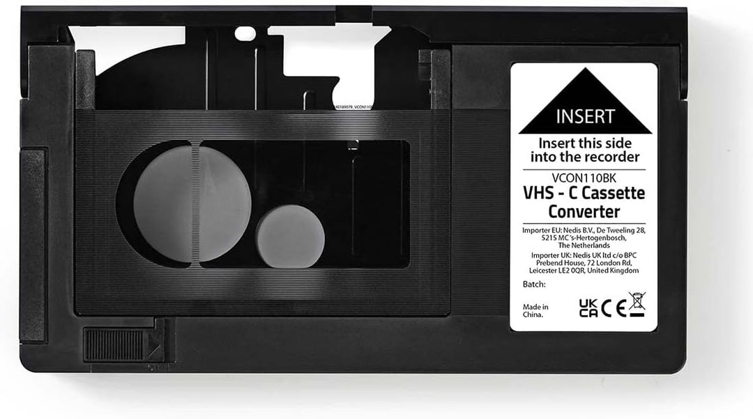 Nedis VHS-Konverter - Konvertierung: VHS-C auf VHS - Plug & Play - Schwarz