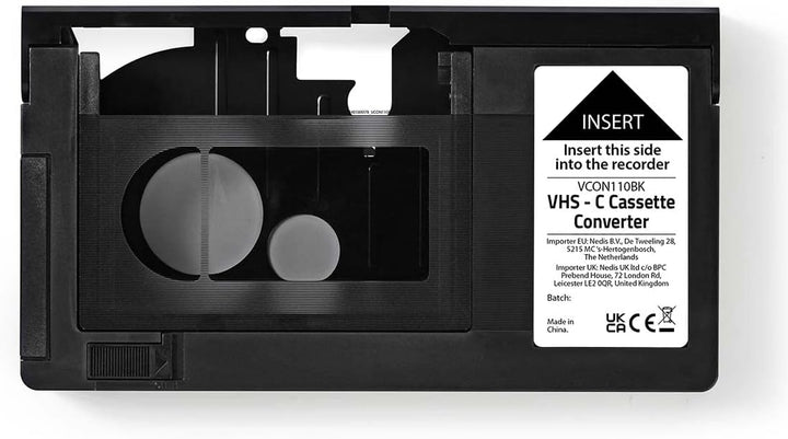 Nedis VHS-Konverter - Konvertierung: VHS-C auf VHS - Plug & Play - Schwarz