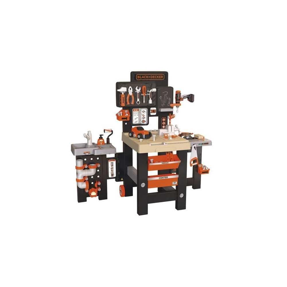 SMOBY Black+Decker Mega Werkbank Center | 7600360726 100 ZUBEHÖR, 100 ZUBEHÖR