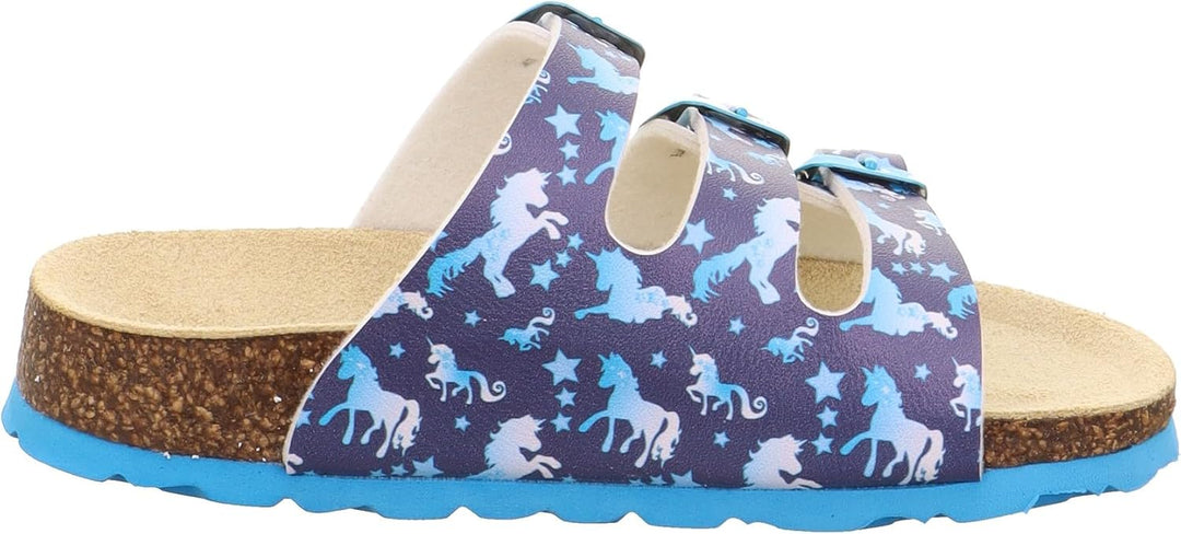 Superfit Mädchen Fussbettpantoffel Pantoffeln 24 EU Blau 8080, 24 EU Blau 8080