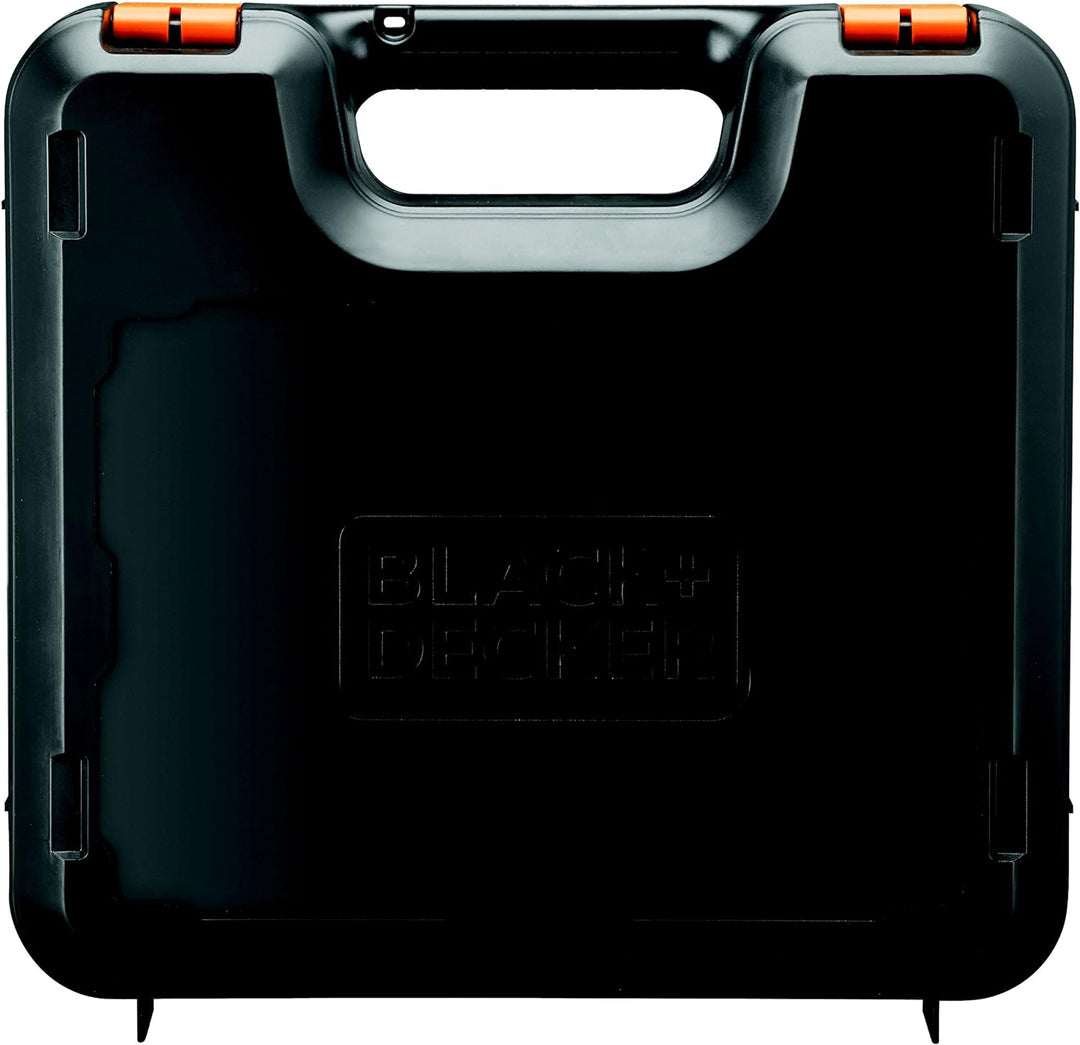 Black+Decker Kompakt-Bohrer (10,8V Li-Ion Akku-Bohrschrauber, LED-Arbeitslicht, Softgriff, 10 mm Sch