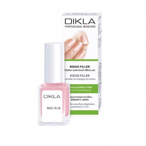 DIKLA Ridge Filler 12ml - glättet Nagelrillen nachhaltig - gibt ein dezentes rosa Finish - Swiss Qua