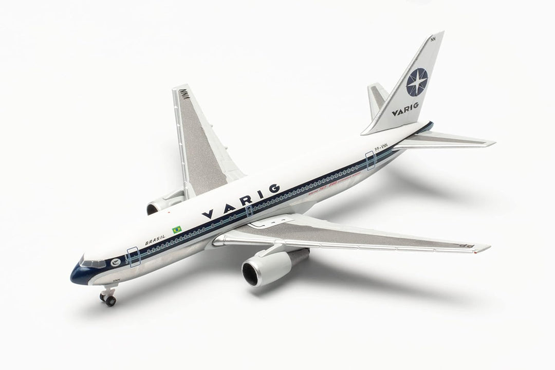 herpa 536448 Modellflugzeug Varig Boeing 767-200 – PP-VNN, Massstab 1:500-Modellbau Flugzeug, Flugze