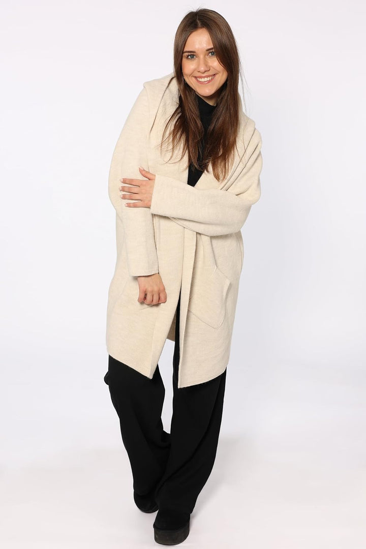Zwillingsherz Strickjacke Cardigan für Damen - Hochwertiger Mantel Überwurf warm kuschelig weich mit