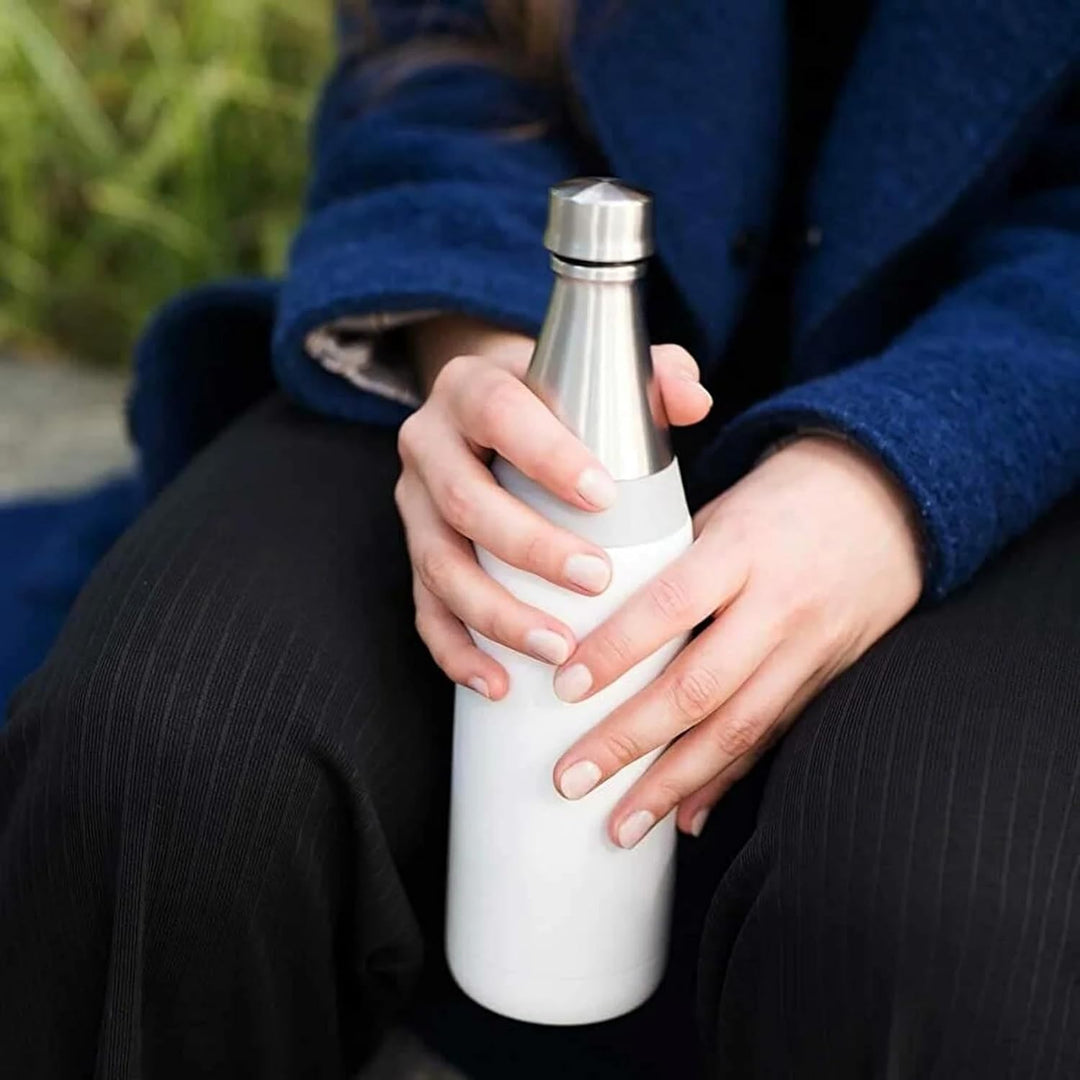 Aladdin Fresco Thermavac Trinkflasche Edelstahl 0.6L Snowflake White – Thermosflasche Auslaufsicher