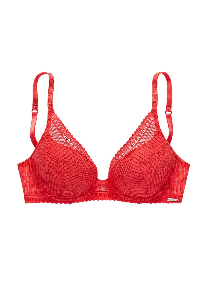 s.Oliver Damen Push-Up-BH 70B Hibiskus Rot, 70B Hibiskus Rot