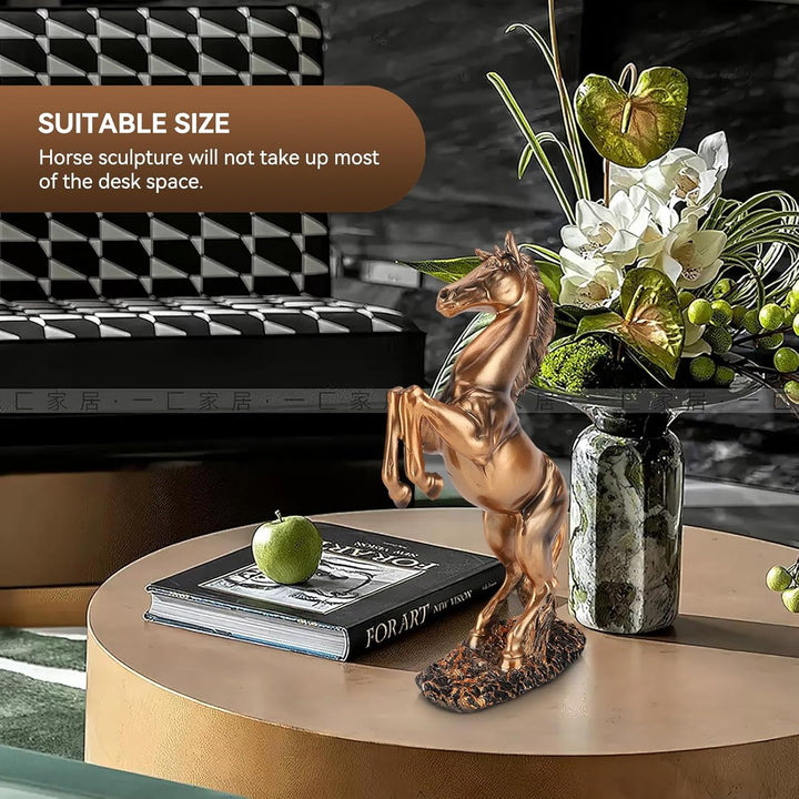 HERCHR Pferd Deko, Deko Statue Pferd, Deko Skulptur Modern, Stehendes Pferd Harz Statue für Home Dec
