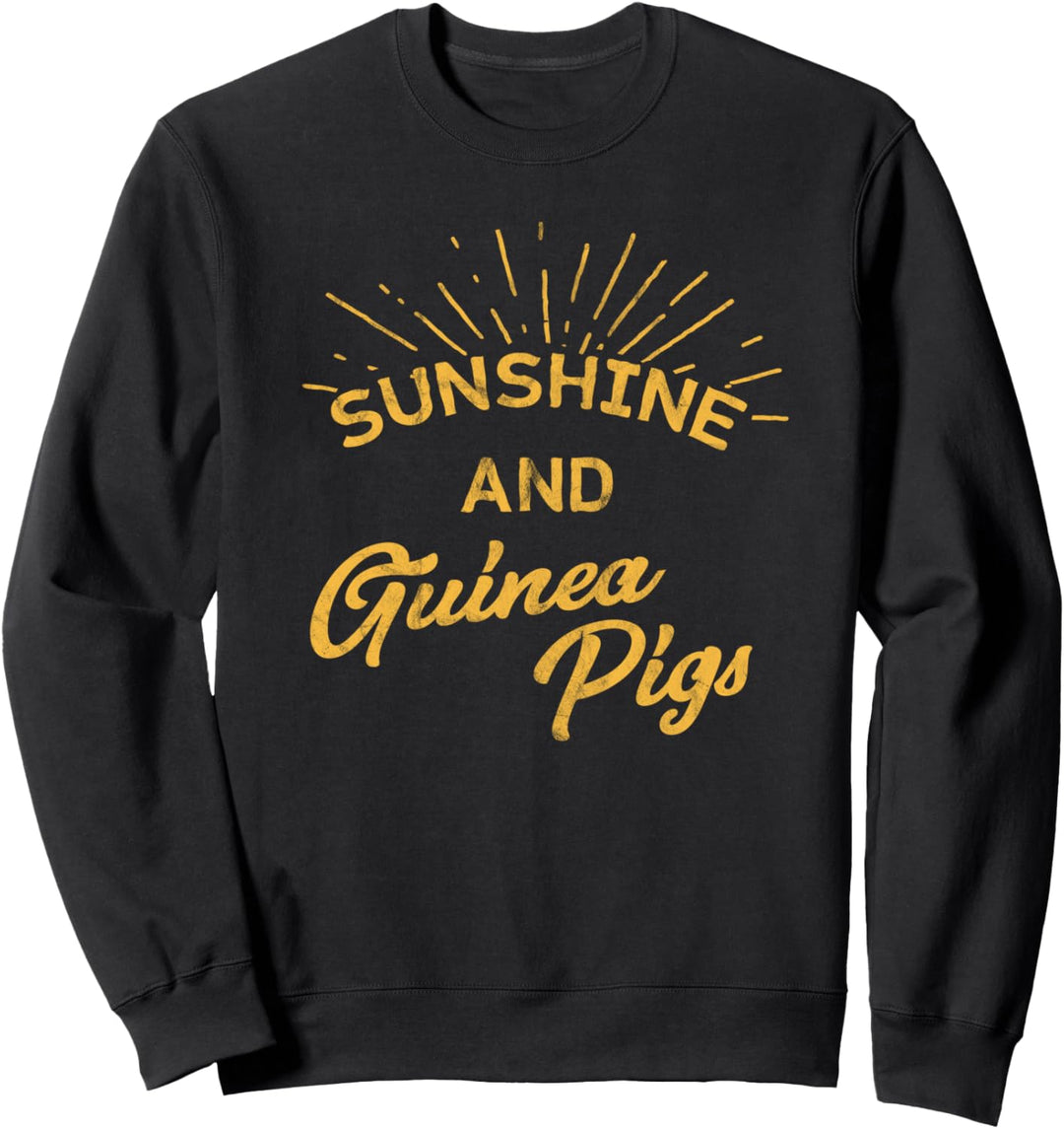 Sonnenschein Meerschweinchen Vintage Retro Haustier Nagetier Sweatshirt