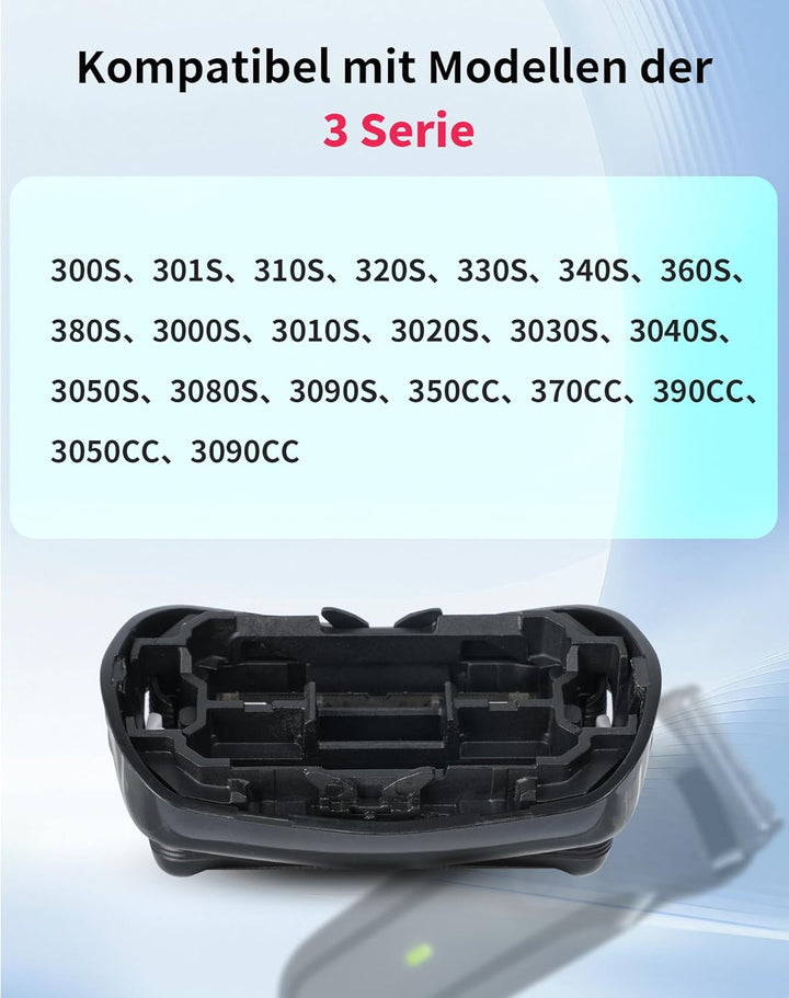 32B Ersatzscherkopf Kompatibel mit Series 3 Herrenrasierer, passend für 3020S, 3040S, 3080S, 3090S,