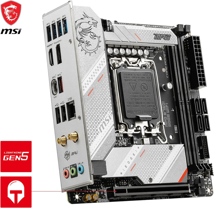 MSI MPG B760I Edge WiFi Motherboard, Mini-ITX - Für Intel Core Prozessoren der 12. und 13. Gen, LGA