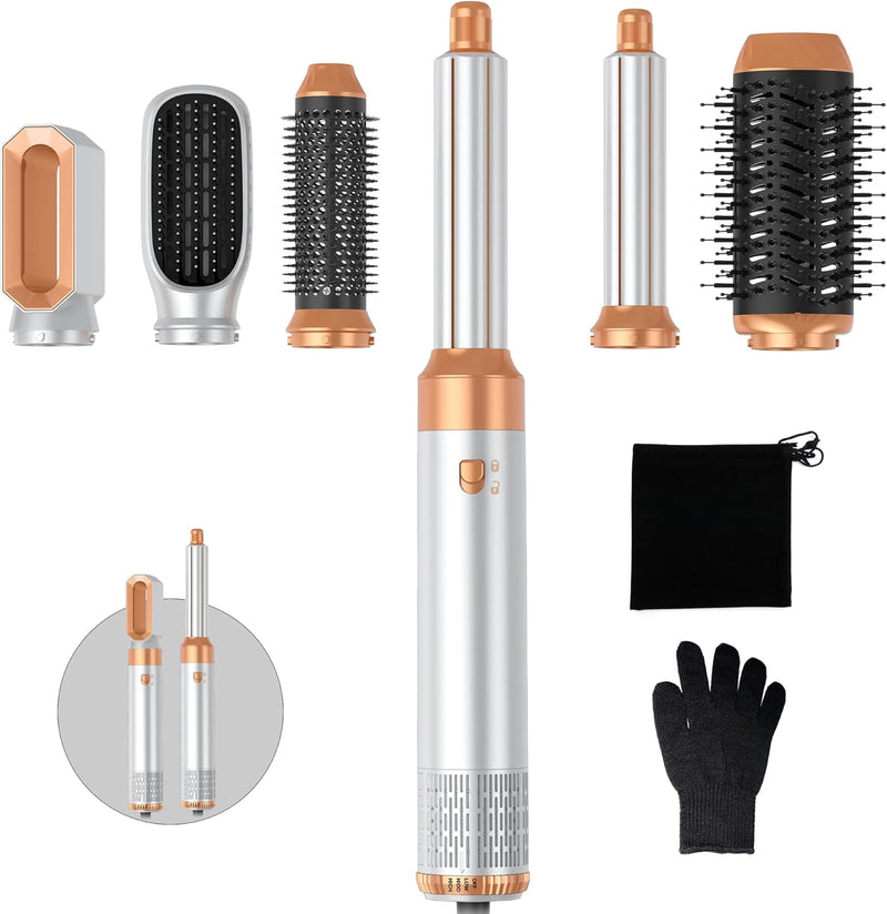 Air styler 6 in 1 Hair styler set mit 1000W Haartrockner, Warmluftbürste, Föhnbürste, Rundbürstenföh