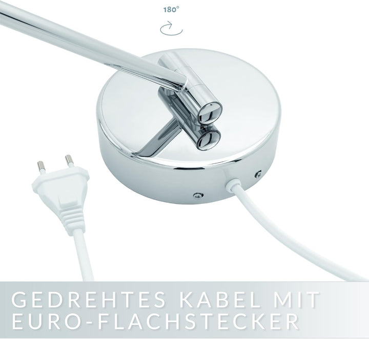 Libaro LED Kosmetikspiegel Modena Vergrösserungsspiegel 360° Schminkspiegel mit Wandmontage und Dimm