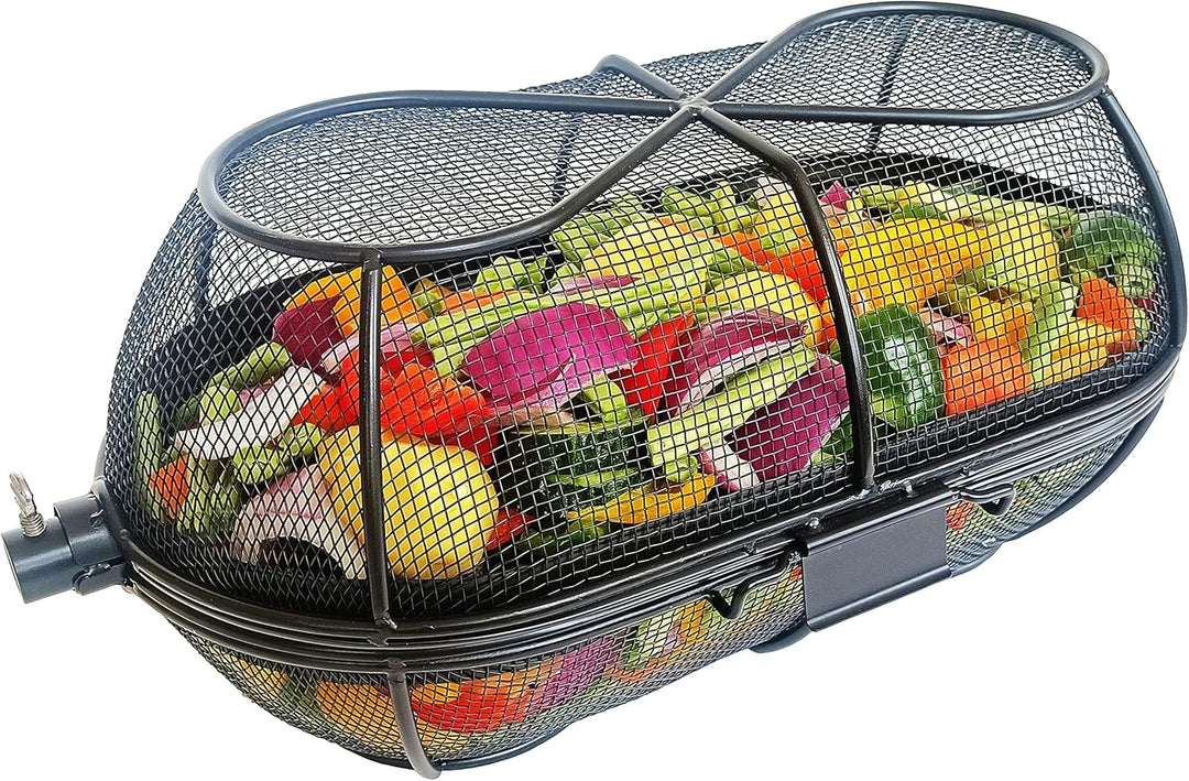 BBQNOVATION Grillkorb - Korb für Rotisserie - Drehspiess Korb - Universell bis einem Durchmesser von