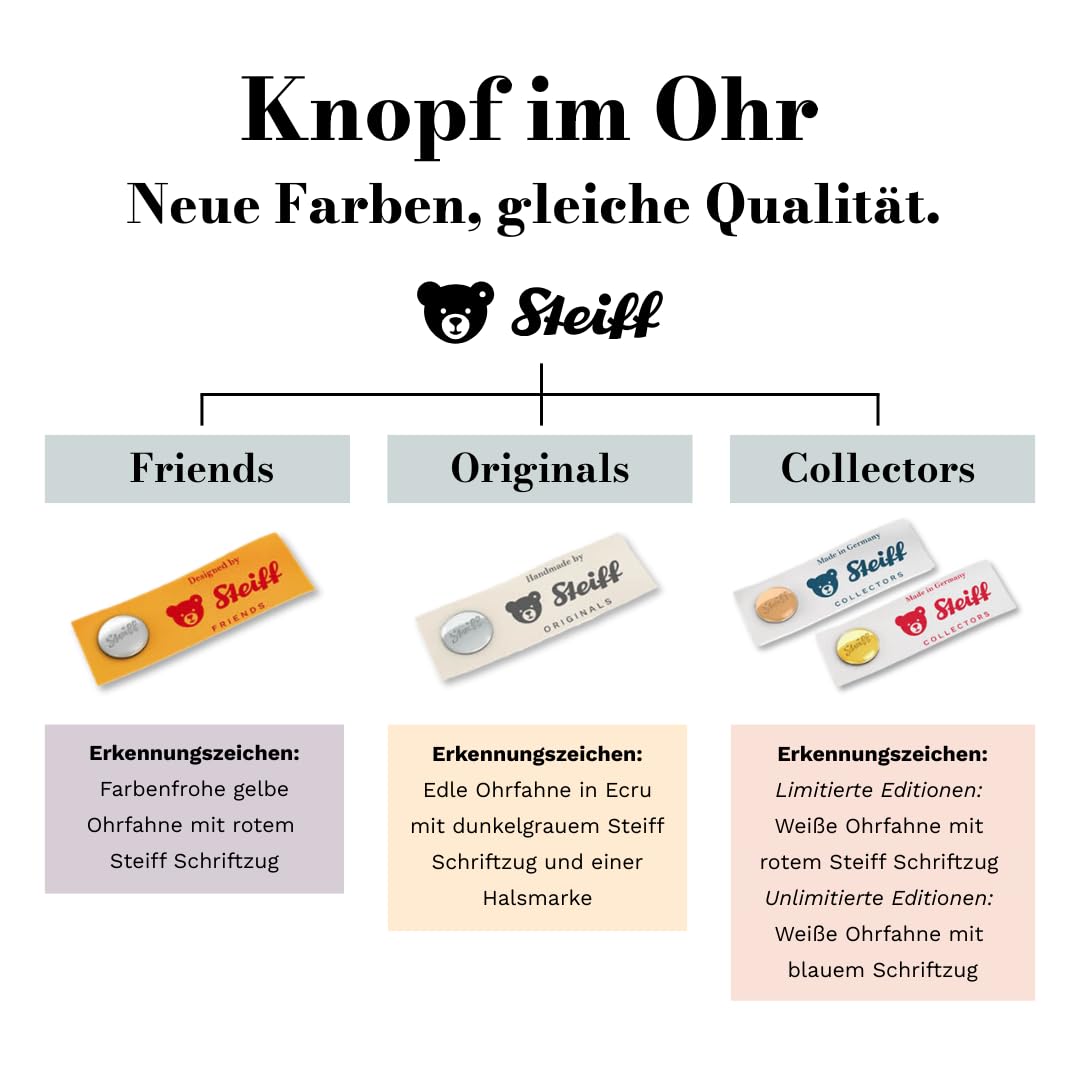 Steiff Kuscheltier Gilda Gans mit Rassel, Süsses Stofftier, Jungen, Mädchen & Babys ab 0 Monaten, Fr