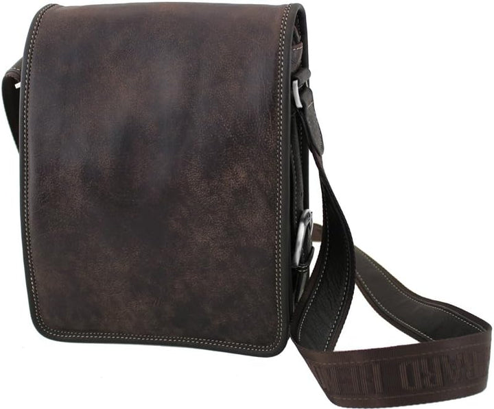 Gérard Henon , Herren Schultertasche Braun, Braun