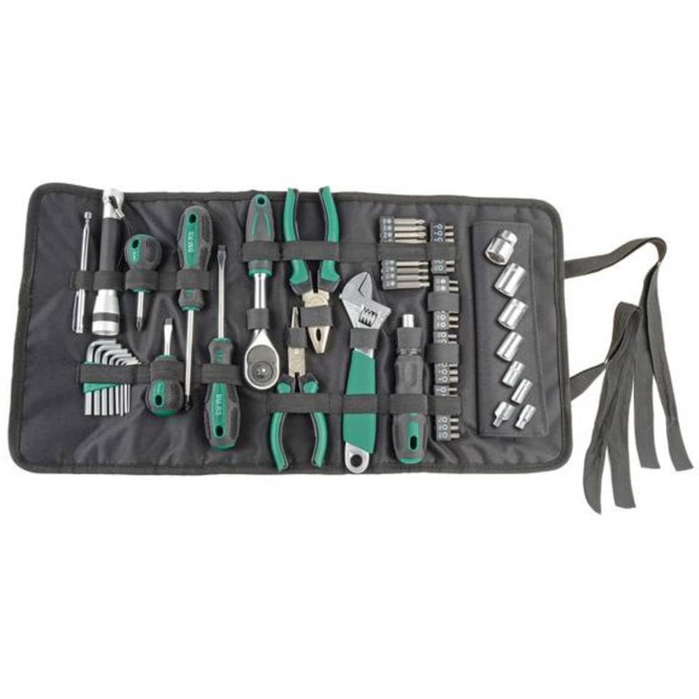 Brüder Mannesmann Werkzeug-Rolltasche, 65-tlg, Schwarz, 9.4 L x 31.3 H x 13.2 W (cm) Single, Single