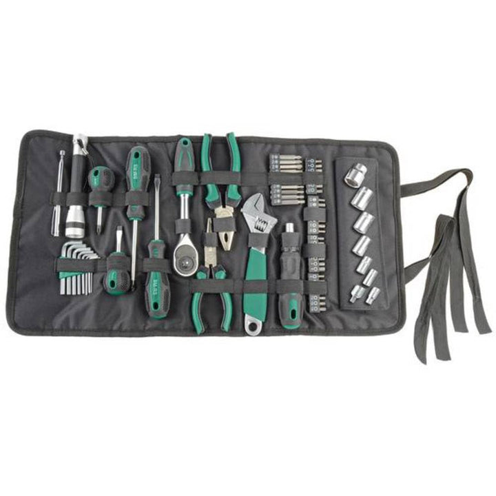Brüder Mannesmann Werkzeug-Rolltasche, 65-tlg, Schwarz, 9.4 L x 31.3 H x 13.2 W (cm) Single, Single