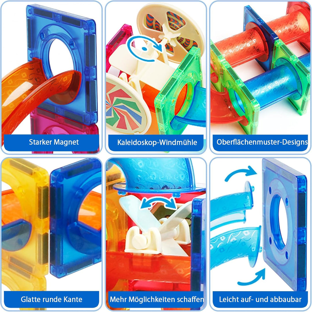 Magblock 122 Teile Magnetische Bausteine,Magnete Spielzeug für Kinder,STEM Pädagogisches Konstruktio