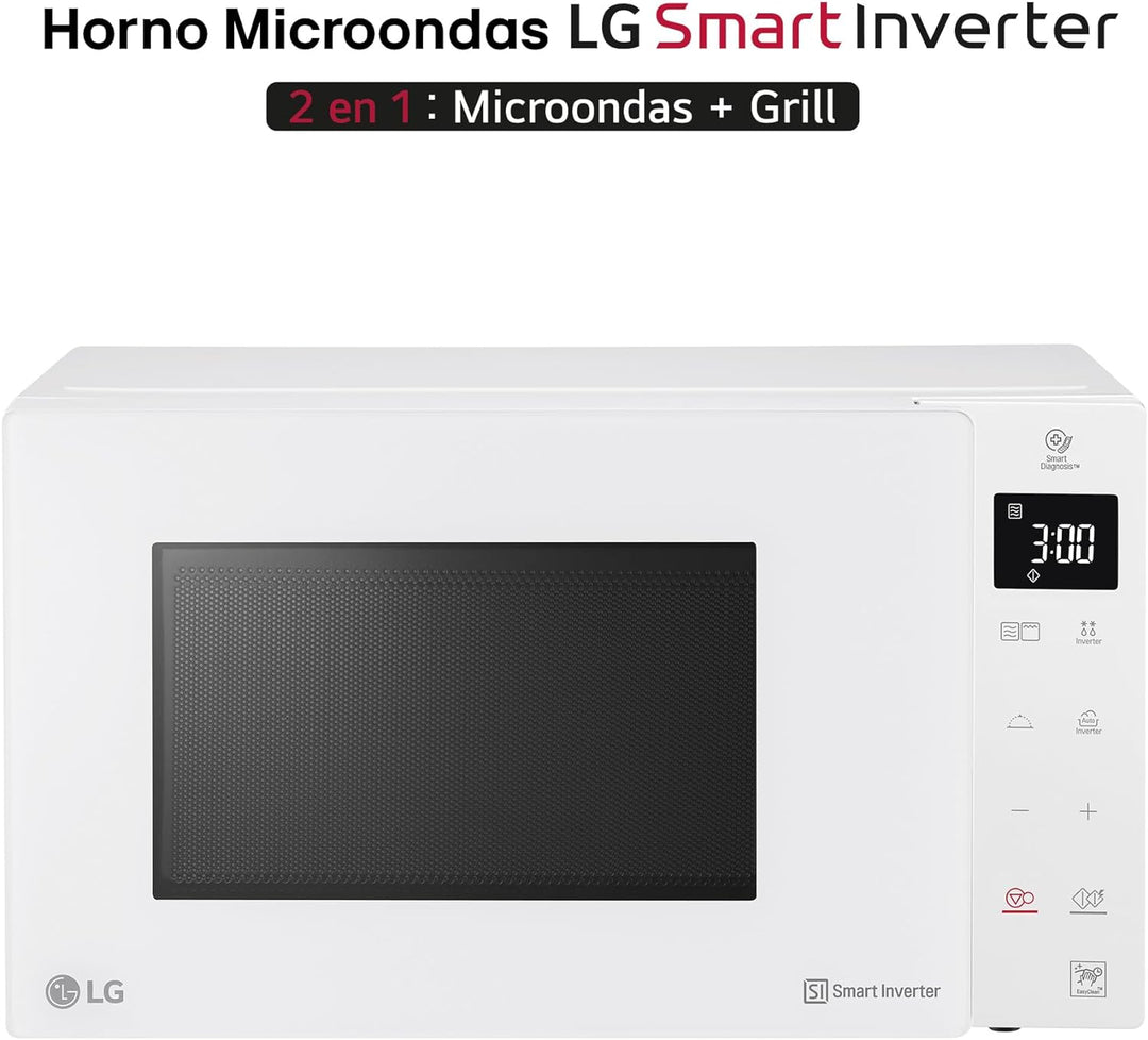 LG - Mikrowelle, Grill, Smart Inverter weiss Bianco, Bianco