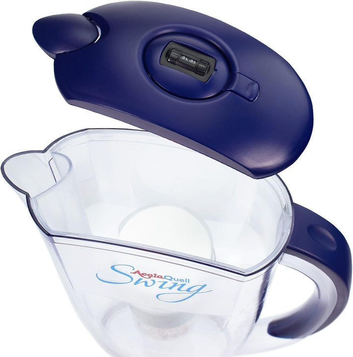Wasserfilter AcalaQuell® Swing | Dunkel-Blau | Kannenfilter mit höchster Filterleistung | Mehrschich