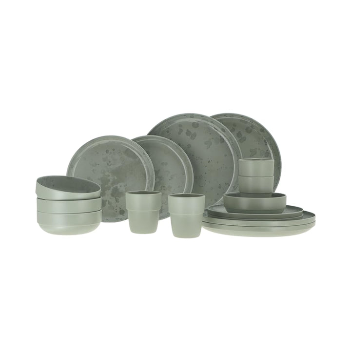 Travellife Palma Camping Geschirrset Green 16-teilig M Green, M Green