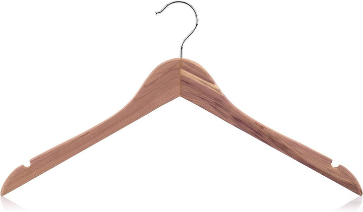 Hangerworld 10 Zedernholz Kleiderbügel 44cm Natürlicher Mottenschutz im Kleiderschrank, 10