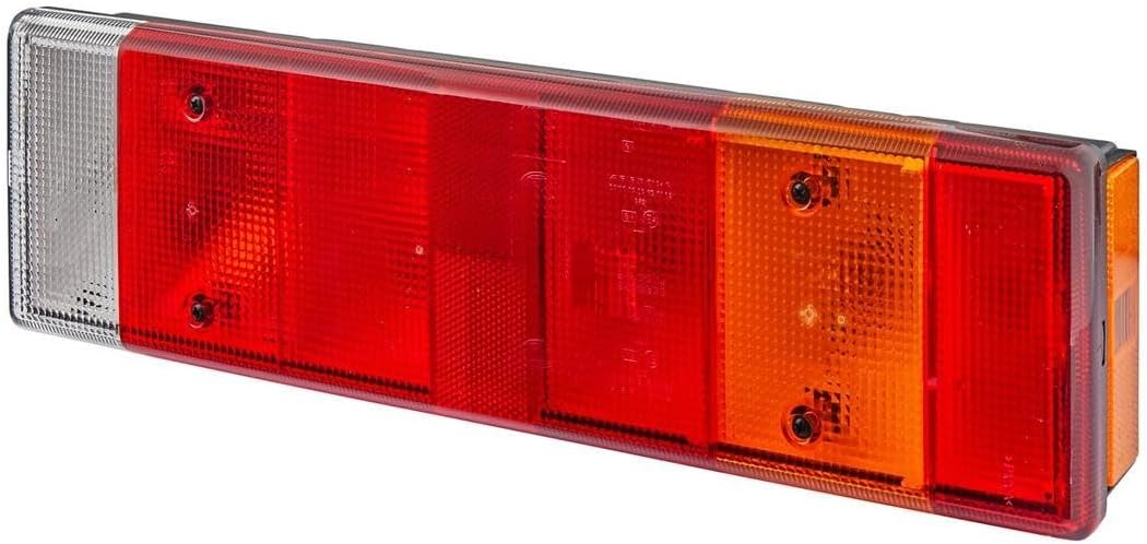 HELLA - Heckleuchte - Glühlampe - 12/24V - Anbau/geschraubt - Lichtscheibenfarbe: mehrfarbig - Steck