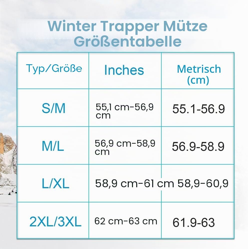 Alkaidstar Unisex Fliegermütze Rib Bomber Aviator Pilot Hat Faux Fellmütze Winter Russische Mütze He
