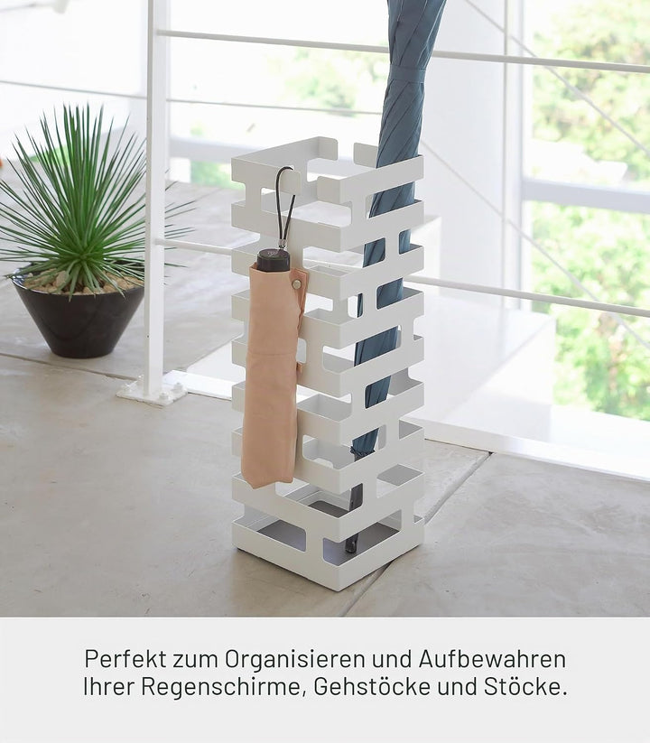 Brick Umbrella Stand Square - white Weiss, Weiss