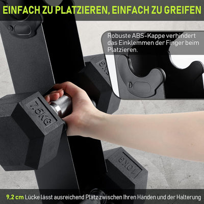 PhysKcal Kurzhantel Rack,Hantelablage für Kurzhanteln, Strapazierfähiger Stah,250kg/300kg Belastbark