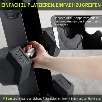 PhysKcal Kurzhantel Rack,Hantelablage für Kurzhanteln, Strapazierfähiger Stah,250kg/300kg Belastbark