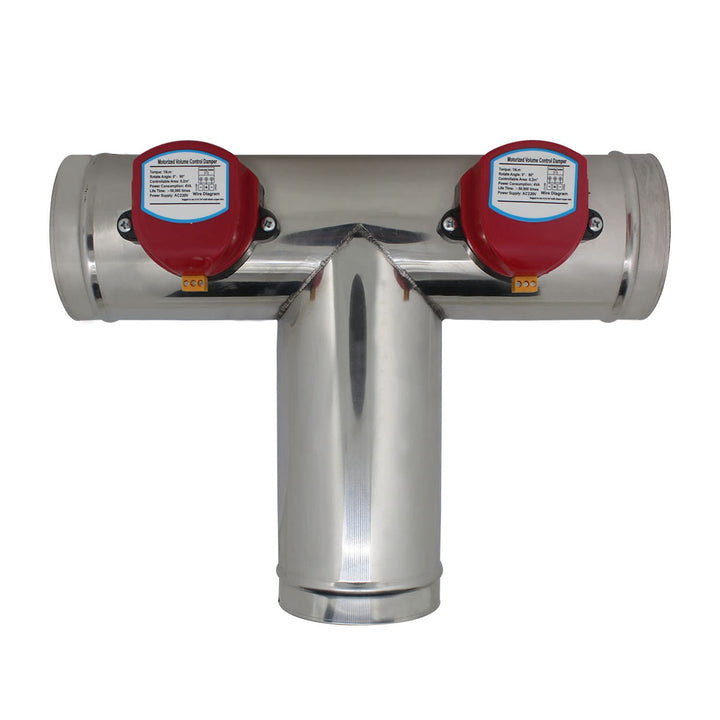 Drosselklappe lüftung elektrisch luftklappe hvac t-stück 220v lüftungsklappe edelstahl motorklappe a