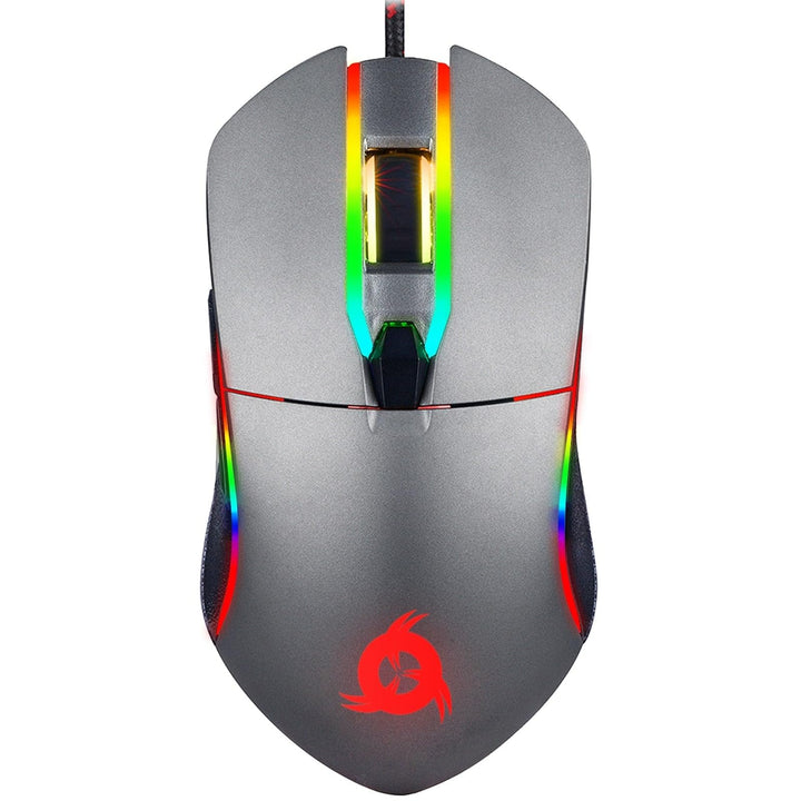 KLIM Aim Gaming Maus RGB Gamer Maus 7000 DPI - Ergonomische RGB Chroma Computermaus mit Kabel für Re