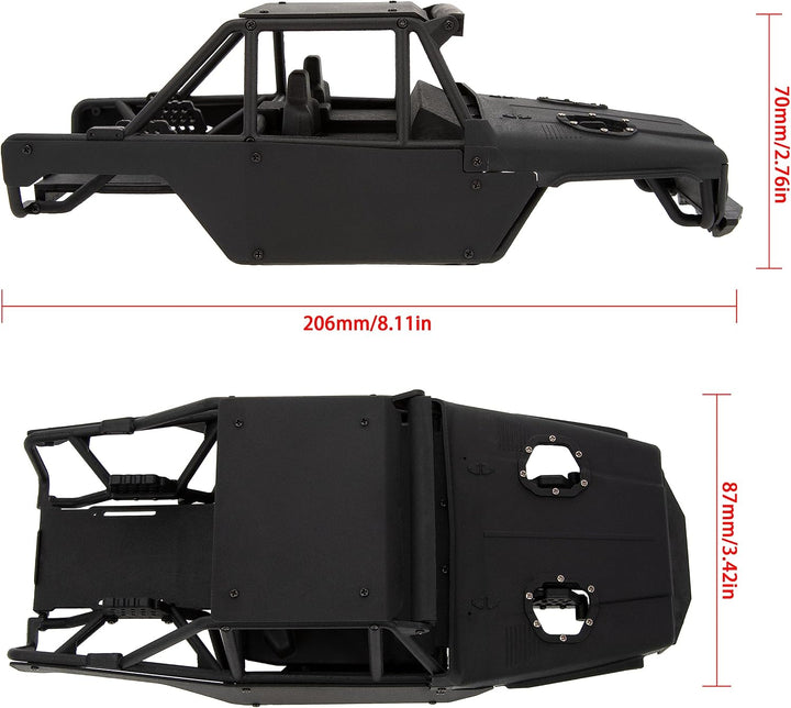 1/18 TRX4M Ripper Nylon Spritzguss V2 Version MEX40-Black, MEX40-Black