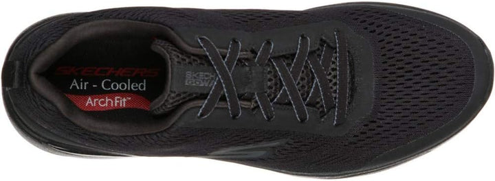 Skechers Herren Go Walk Arch Fit Idyllic Sneaker 39.5 EU Black Textile Synthetic Trim, 39.5 EU Black